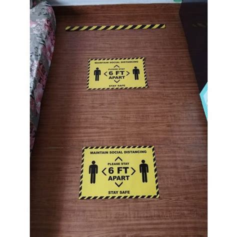 Safety Social Distancing Sticker At Rs 45piece Covid 19 Stickers In