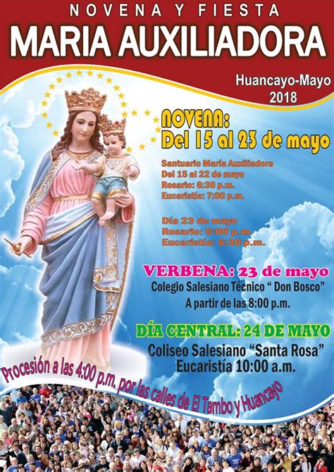 Novena De María Auxiliadora Cep Salesiano Santa Rosa Huancayo