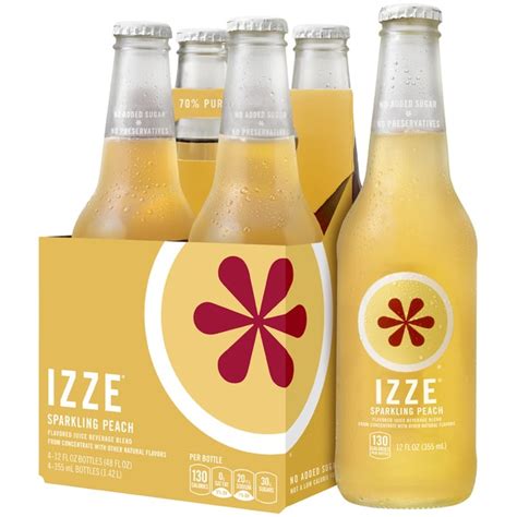 Izze Sparkling Peach Juice 12 Fl Oz From Natural Grocers Instacart
