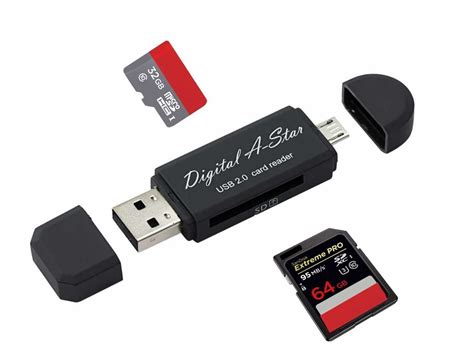 It's an external device with corresponding sd card slot and usb interface. USB and SD Card Reader for Android: Amazon.com