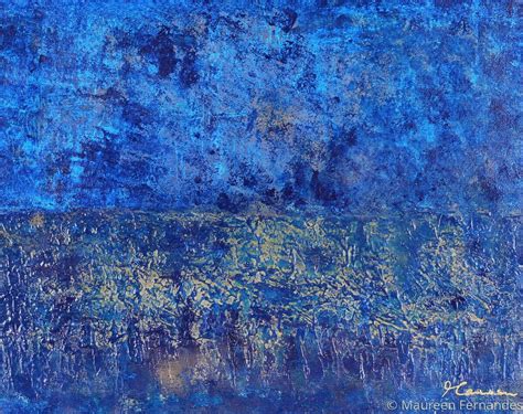 Paintings Azure Gilded Cave By Maureen Ferns