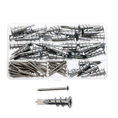 They are used the same way as wood, only the screws fastening the point of using drywall is that it is the easiest and cheapest way to finish the interior of a wood framed building. Waykino Metal Self Drilling Drywall Wall Anchor Assortment ...
