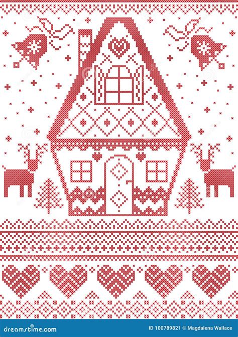 Nordic Style And Inspired By Scandinavian Cross Stitch Craft Christmas