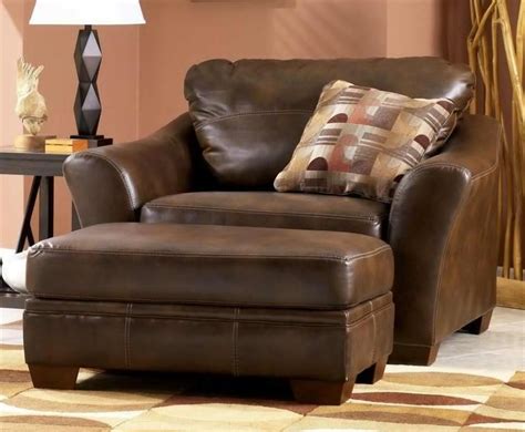 Leather Oversized Living Room Chair Living Room Chairs With Ottomans