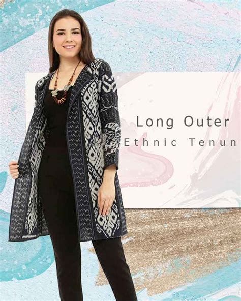 Model baju tenun wanita terbaru 2021 : Baju Tenun Long Outer ET 195 - Tenun Ikat Jepara | Kain ...