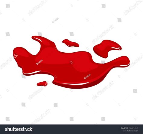 Blood Spill Red Puddle Vector Cartoon Stock Vector Royalty Free