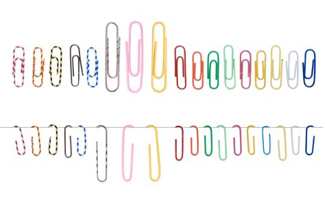 Paper Clips Multi Colored Metal Multi Colored Office Paper Clip Png
