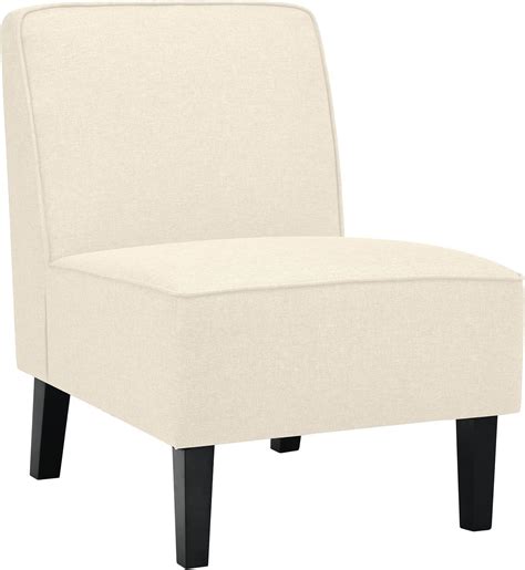 Giantex Upholstered Accent Chair Fabric Single Sofa Armless Accent