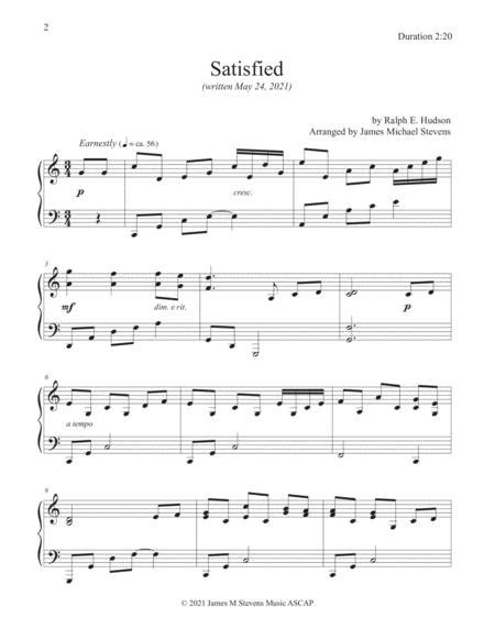 Satisfied Piano Hymn Arrangement By James Michael Stevens Digital