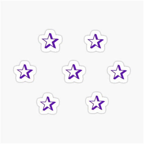 Purple Stars Sticker For Sale By Emmmcc Redbubble