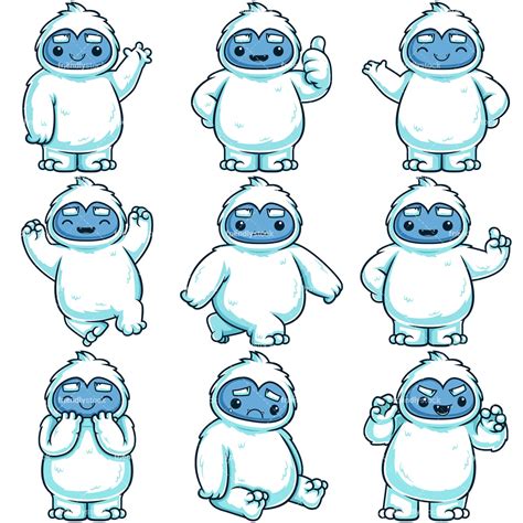 Cute Yeti Monster Cartoon Vector Clipart Friendlystock