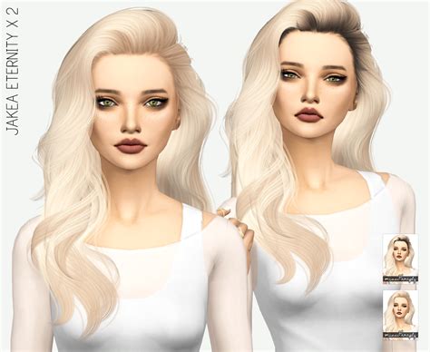 Sims 4 Hairs ~ Miss Paraply Jakea Eternity Hair Retextured