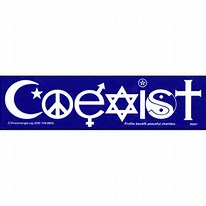 Image result for coexist bumper sticker