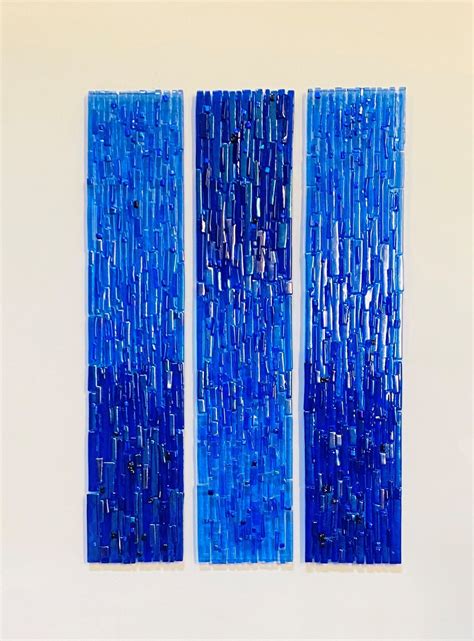 Indigo Refuge I By Alicia Kelemen Fused Glass Sculpture With A Distinctive Texture From Cobalt