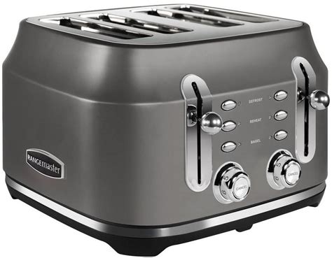 Rangemaster Rmcl4201gy Classic 4 Slice Toaster Grey Downtown