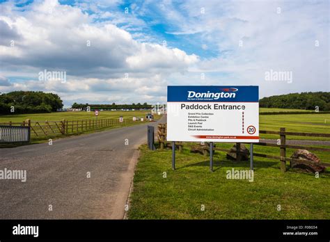 Paddock Entrance To Donington Park Racing Circuit At Castle Donington In Leicestershire England