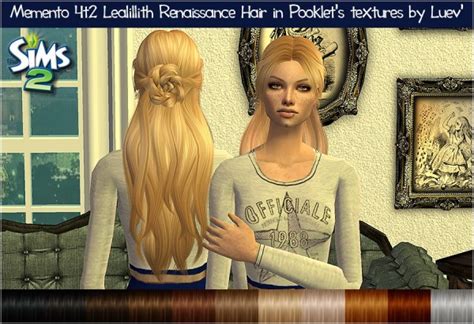 Sims 4 Hairs Mertiuza Leahlillith`s Renaissance Hair Retextured