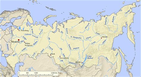 Geografische Karte Von Russland Topografie Und Physische Merkmale Von