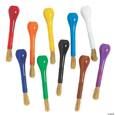 Colorful Easy Grip Paintbrushes Oriental Trading