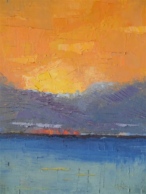 Carol Schiff Daily Painting Knife Work Abstract Sunset Daily
