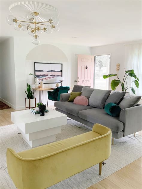 Eclectic Colorful Pastel Living Room Modern Deco Vintage Vibe
