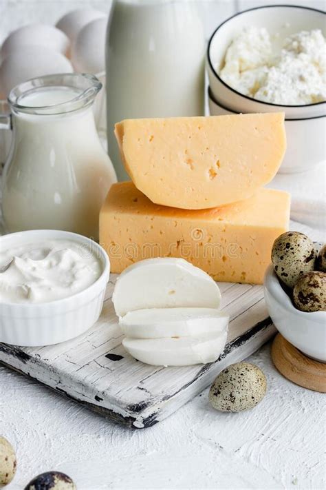 Assorted Dairy Products Farm Products Stock Photo Image Of Natural