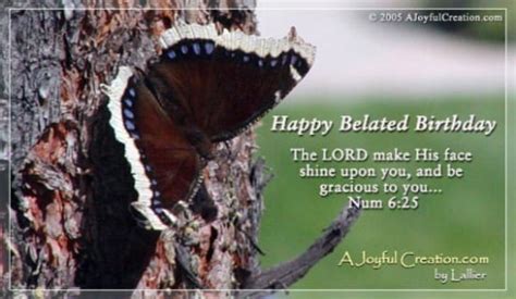 There are some happy persons in this world who get caring may allah give you love, happiness, knowledge, good health all through your life. Happy Belated eCard - Free A Joyful Creation Greeting ...