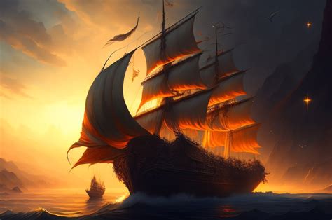 2560x1700 AI Art Ship Cool Chromebook Pixel Wallpaper, HD Artist 4K