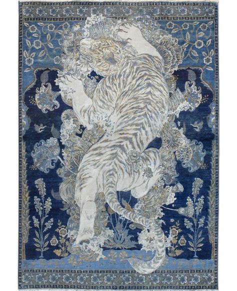 Alfombra clásica 17TH CENTURY TIBETAN TIGER Knots rugs de