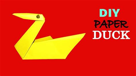 How To Make An Origami Paper Duck Easy Diy Paper Folding Duck Craft