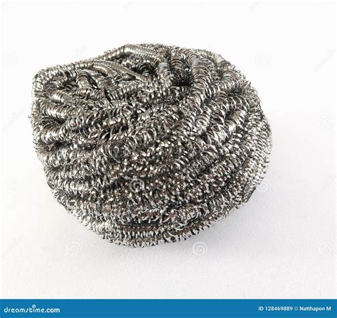 Steel Wool On White Background Stock Image Image Of Kitchen Cleaner