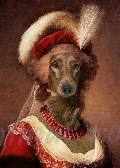 Dog Dachshund Queen Marie Antoinette Digital Art