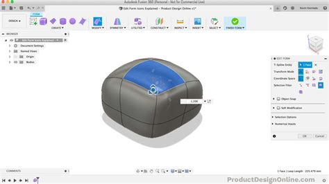 What Do Those Edit Form Sculpt Icons Mean In Fusion 360 Product