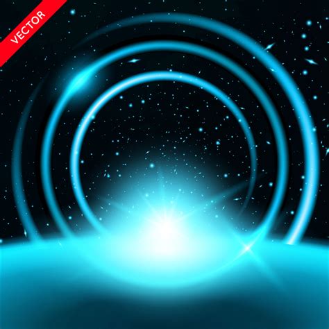 Beautiful Space Circles Background Vectors 03 Free Download