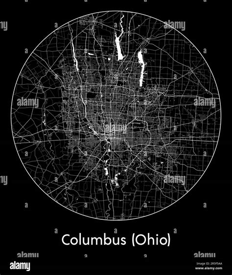 City Map Columbus Ohio United States North America Vector