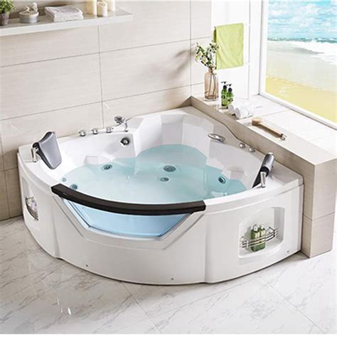 White rectangular devonshire acrylic alcove whirlpool bathtub by kohler 2.7 7. China Indoor Two Persons Corner Hot Tub SPA Bathtub ...