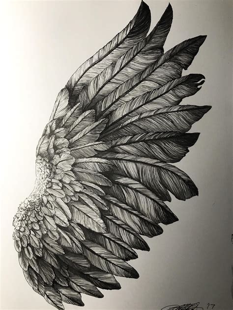 Angel Wings Drawing Angel Wings Art Angel Wings Tattoo Pen Art