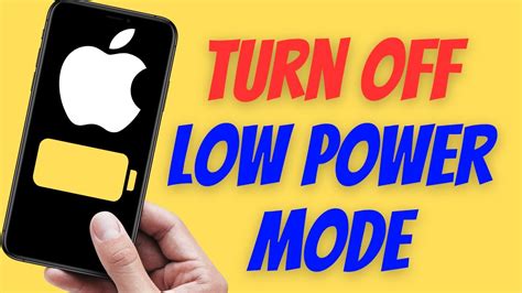 How To Turn Off Low Power Mode On Iphone Youtube