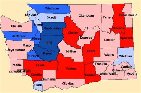 Detailed Political Map Of Washington State Ezilon Maps Images