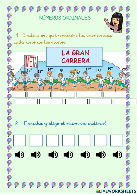 Worksheets Ordinal Numbers Interactive Notebooks Note Cards