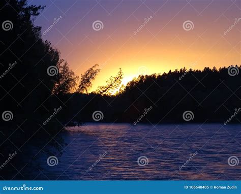Russia The Journey To Siberia Summer Stock Image Image Of Sunset