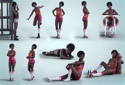 Z Undercover Rollergirl Poses And Expressions For Jada 81 Daz 3d