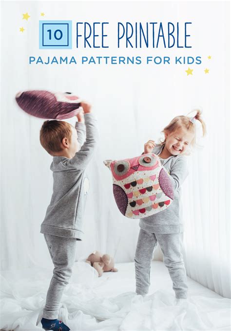 Downloadable Printable Pajama Pattern Free
