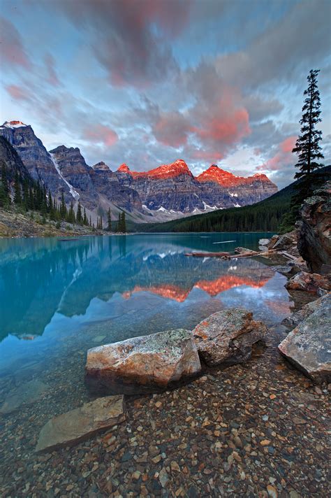 Moraine Lake In The Valley Of The Ten Peaks Near Banff Canada