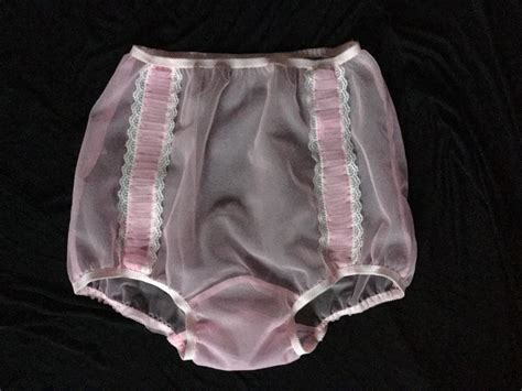 Sheer Nylon Pleat Rockabily Vintage Style Burlesque Panties