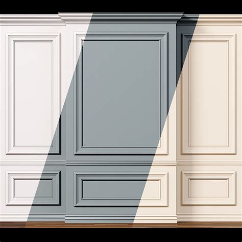 Wall Molding 10 Boiserie Classic Panels 3d Model Cgtrader