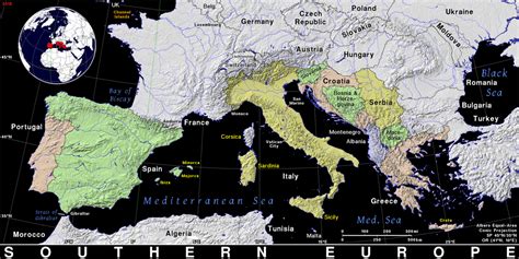 Southern Europe · Public Domain Maps By Pat The Free Open Source
