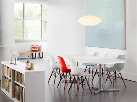 The eames molded plastic fiberglass armchair is a fiberglass chair designed by charles and ray eames that appeared on the market in 1950. Eames Molded Plastic Side Chair Dowel Base - Herman Miller