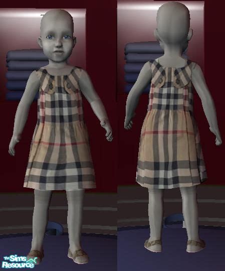 The Sims Resource Another Burberry Dress For Babys