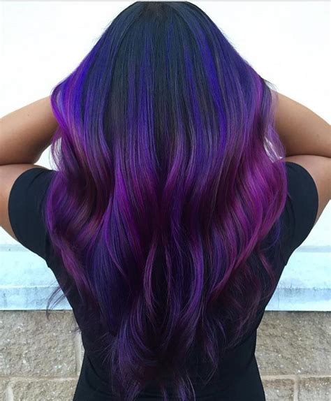 Purple Hair Color 50 Glamorous Dark Purple Hair Color